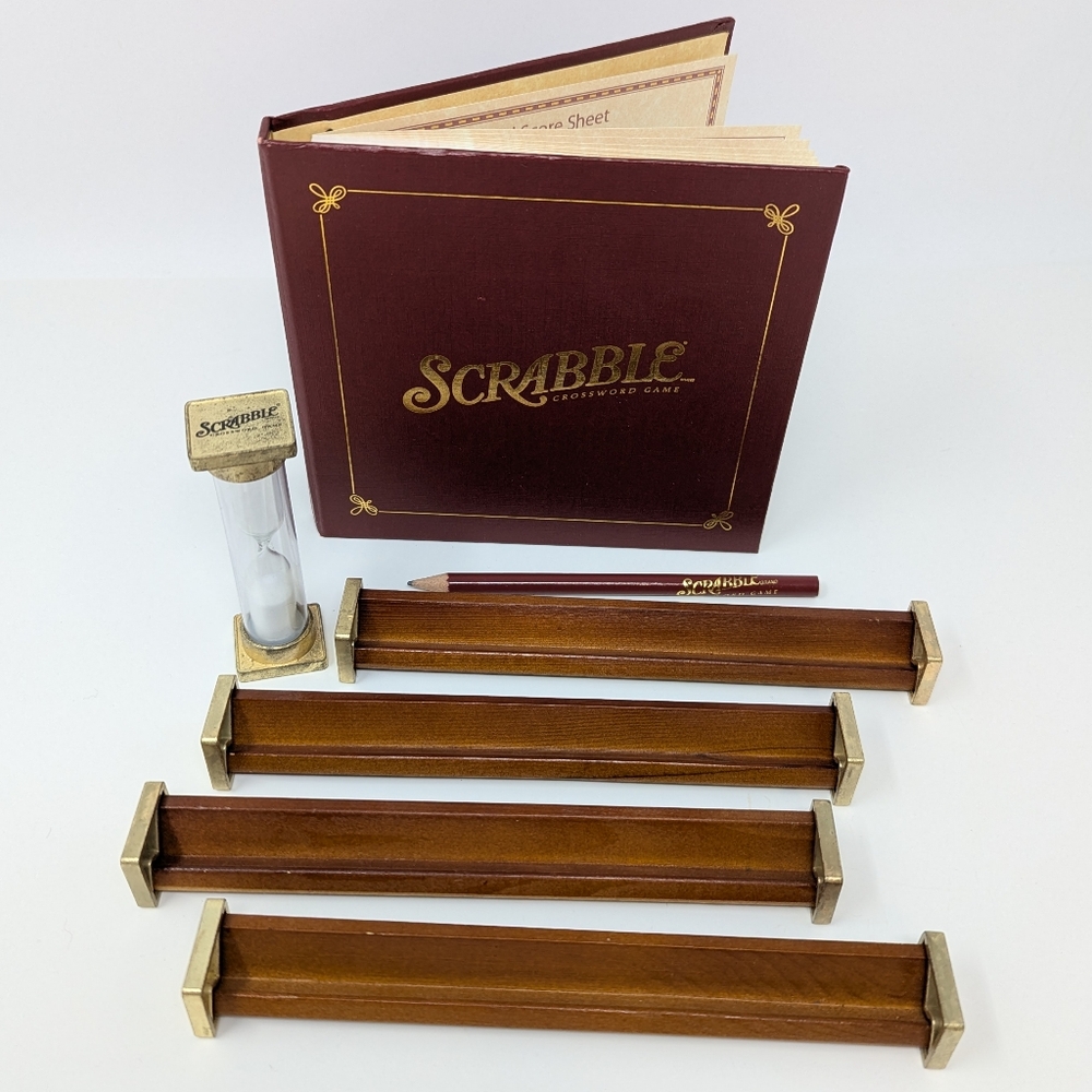Scrabble Luxury Edition Replacement Pad Timer Tile Racks Hourglass Accessories